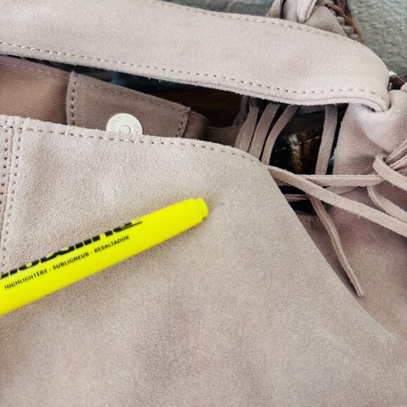 Johnny Was Bag Purse Elodie Suede Leather Fringe Boho Western Rodeo Textured EUC - Picture 14 of 17